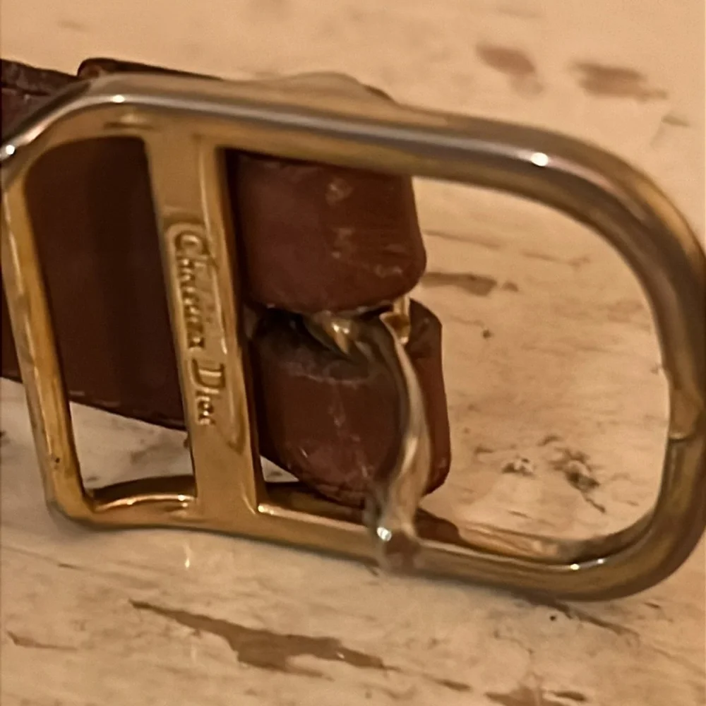 Vintage Christian Dior ladies leather belt